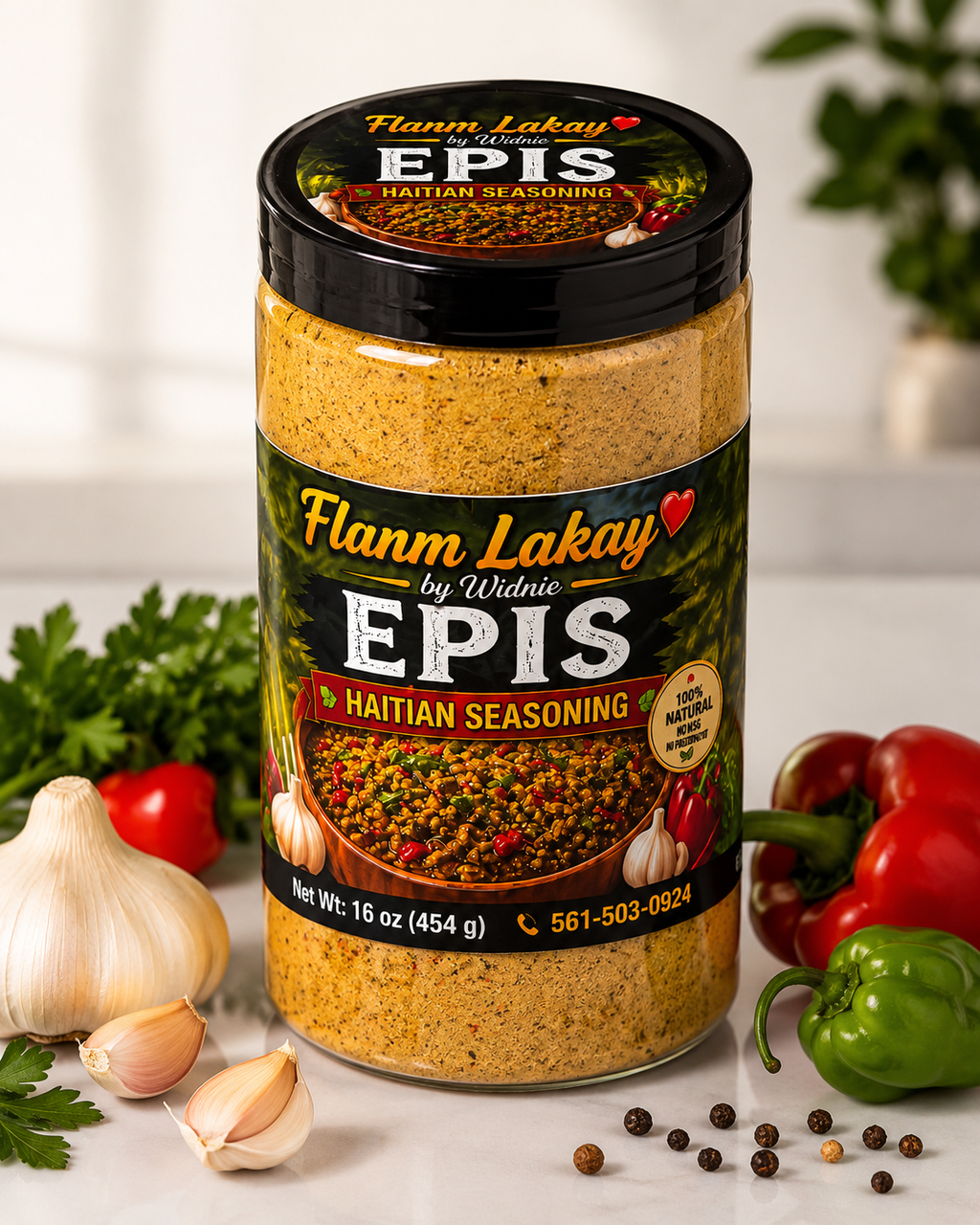🌶🔥Flanm lakay by Widnie haïtan epis 16oz(473 ml