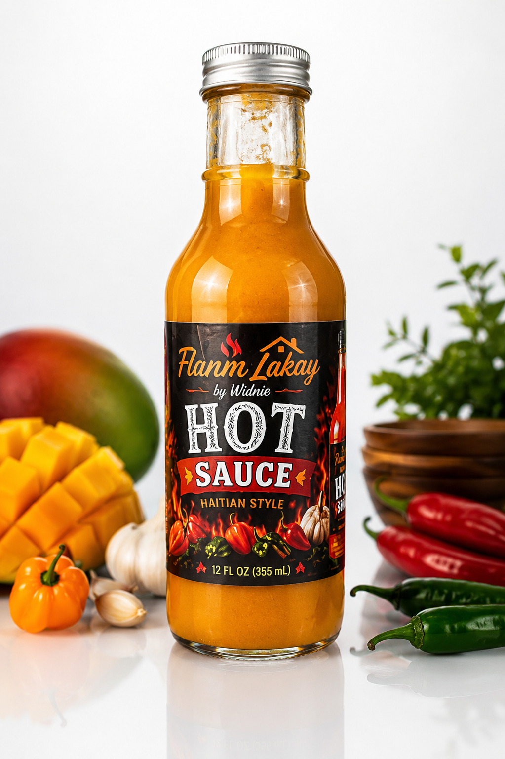 🌶 🔥Flanm lakay by widnie hot souce 12 oz