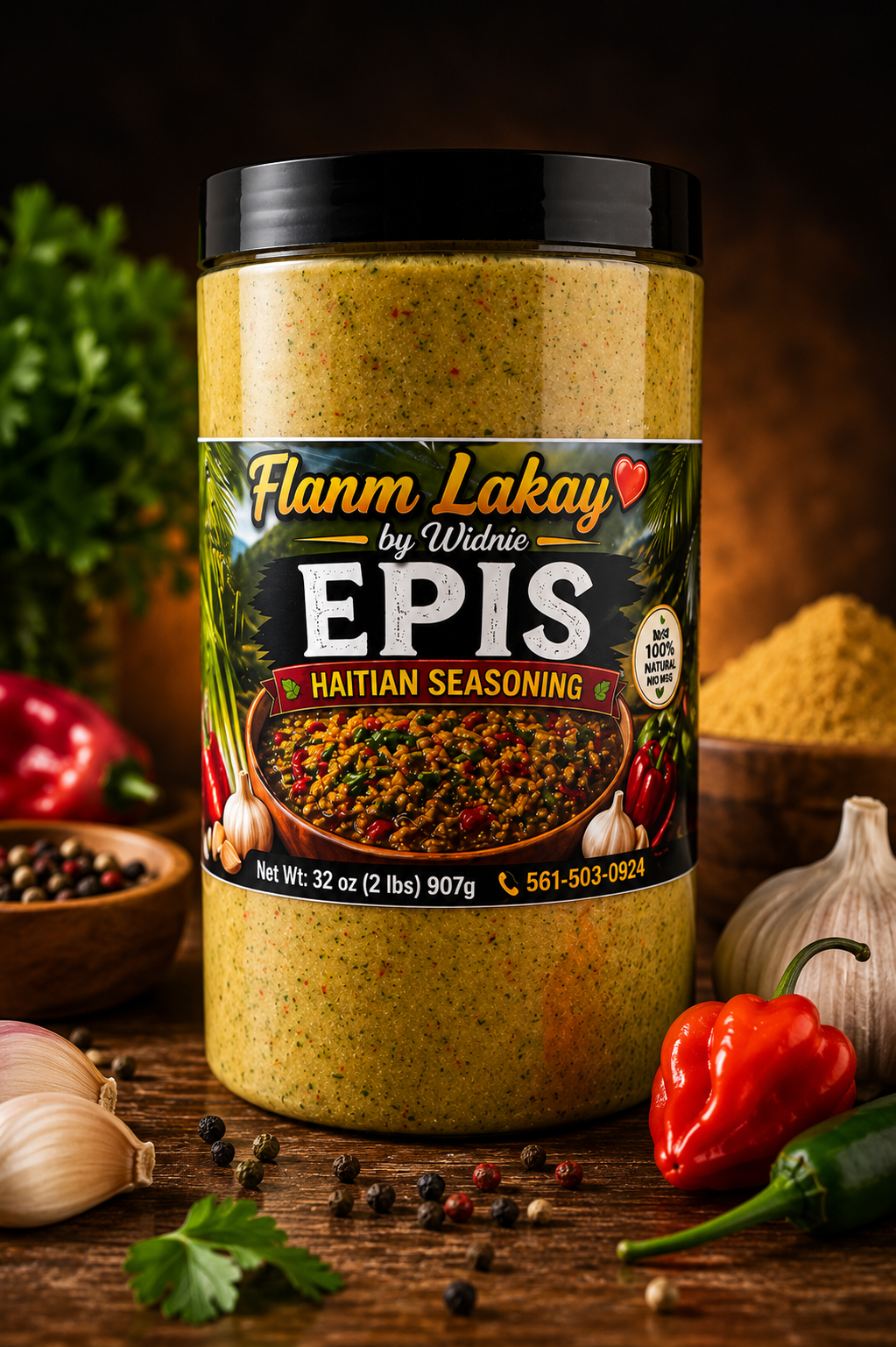 🌶🔥Flanm lakay  by  Widnue haïtian epis  32oz ,946 ml