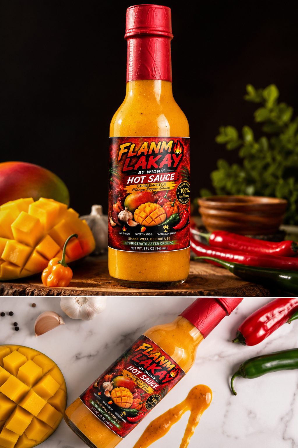 🔥🔥🌶️ Flanm Lakay Hot Sauce 5 oz